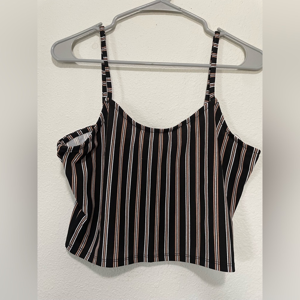 Striped Black and White Women's Top